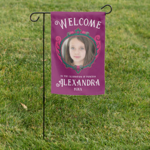 Royal Purple Princess Middle Age Emblem Two Photos Garden Flag