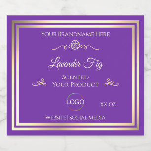 Royal Purple Product Label Gold Frame with Logo