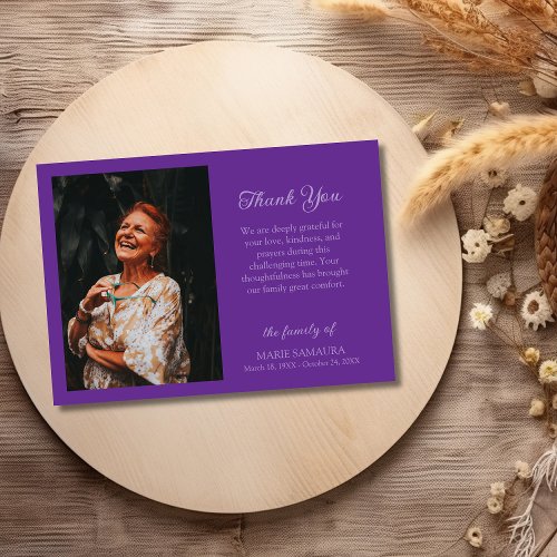 Royal Purple Romantic Customize Photo Funeral 