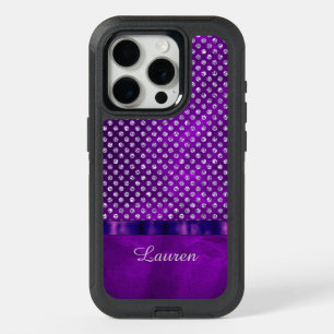Royal Purple Silver Gem iPhone 15 Pro Case