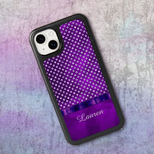 Royal Purple Silver Gem OtterBox iPhone 14 Plus Case