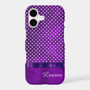 Royal Purple Silver Gem Personalized iPhone 17 Case
