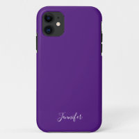Royal Purple Solid Color Custom Monogram
