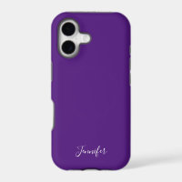 Royal Purple Solid Color Custom Monogram