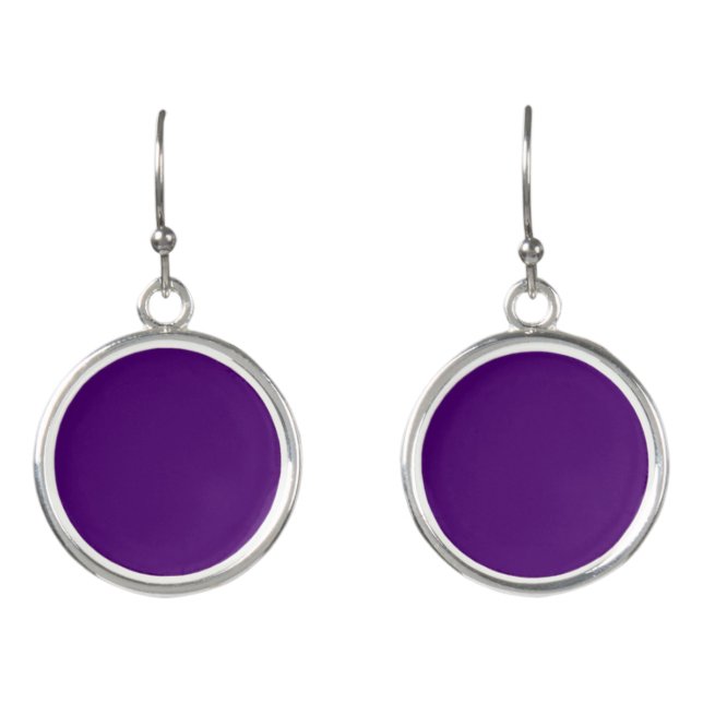 Royal purple (solid color)  earrings (Front)
