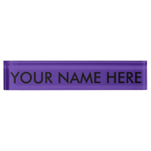 Purple Color Background Desk Name Plates Zazzle Royal Purple Solid Color Name Plate