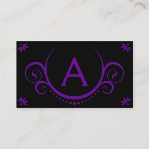 Customizable royal purple sophistications business card