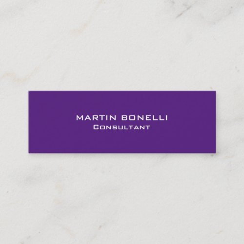 Royal Purple Special Unique Minimalist Chic Mini Business Card