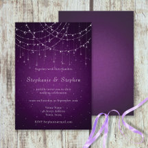 Royal Purple Swirl & String Lights Wedding