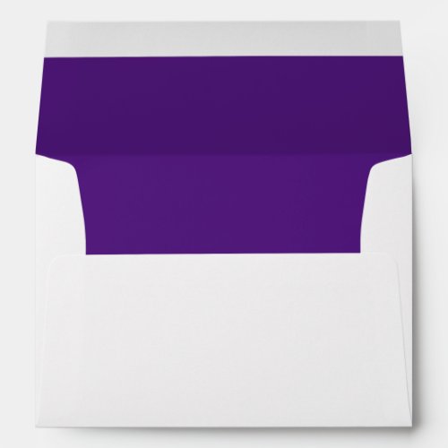 Royal Purple Trim Script Return Address Mailing Envelope