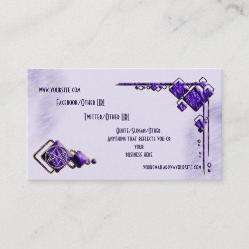 Royal Purple Unicursal Business Card