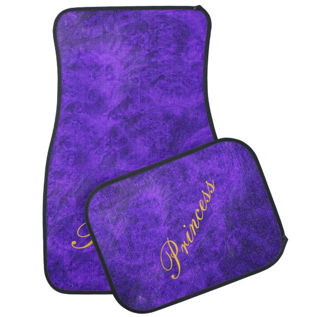 Royal Purple Velvet-Look Car Mats *Personalize* (Set)