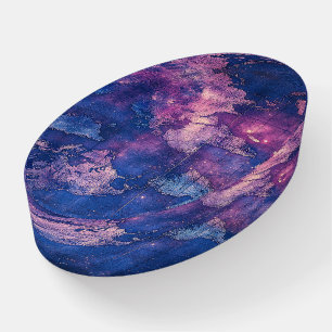 Royal Purple Vintage Celestial World Map Paperweight