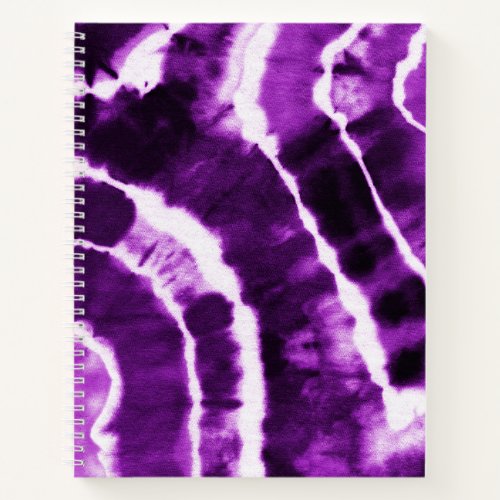 Royal Purple Violet Cool Boho Tie Dye Watercolor Notebook
