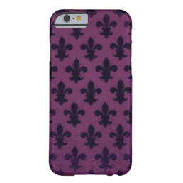 Royal purple violet elegant business fleur de lis barely there iPhone 6 case