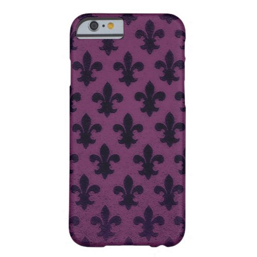 Royal purple violet elegant business fleur de lis barely there iPhone 6 case