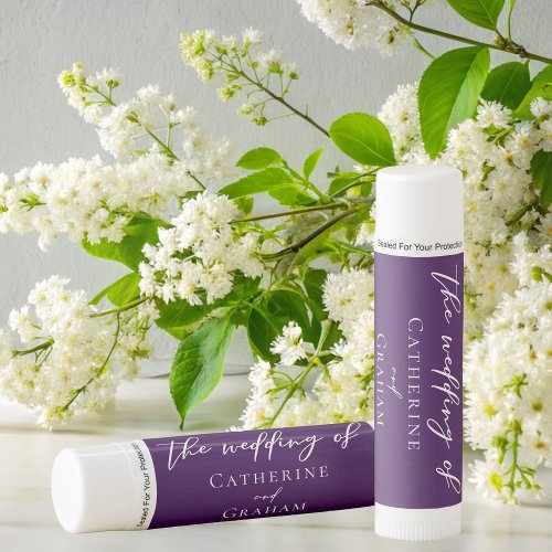 Royal Purple White Personalized Wedding