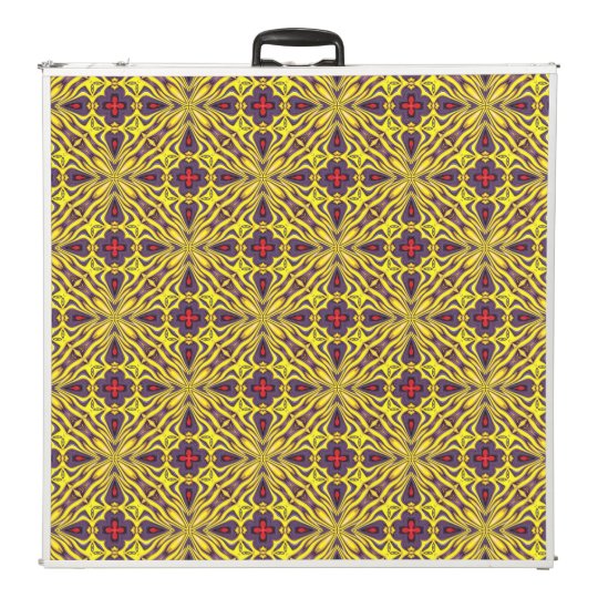 Royal Purple Yellow Vintage Kaleidoscope Beer Pong Table Zazzle Com