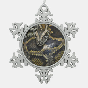 "Royal Python" design products Snowflake Pewter Christmas Ornament