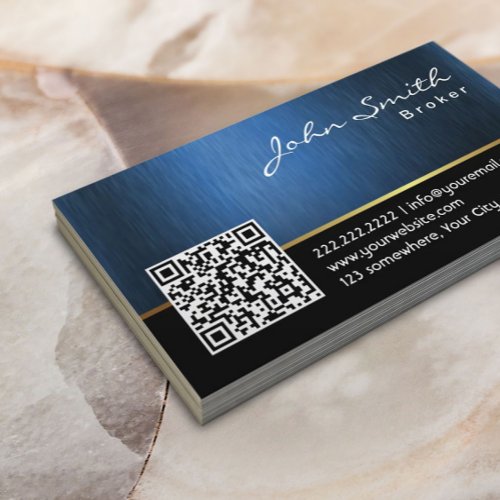 Royal QR code Real Estate Broker Business Card