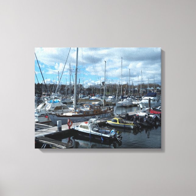 Royal Quays Marina Tyneside Canvas Print (Front)