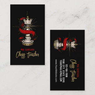 Royal Queen Chess Teacher Business Card