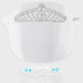 Royal Queen Diamond Tiara Face Shield (Front w/Glasses)