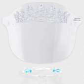 Royal Queen Fancy Diamond Tiara Face Shield (Front w/Glasses)