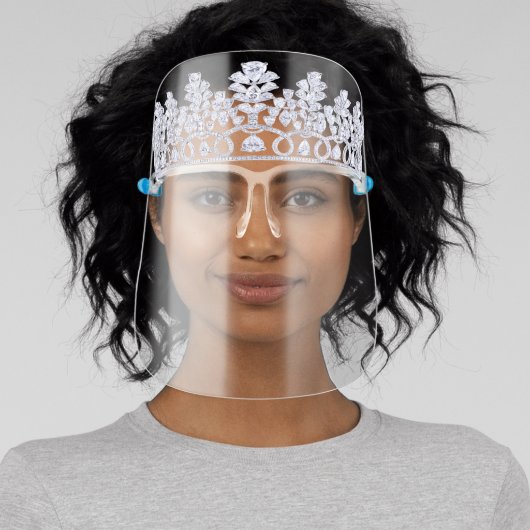 Royal Queen Fancy Diamond Tiara Face Shield (Insitu)