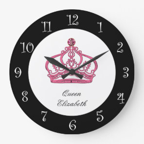 Royal Queen Monogram Wall Clock