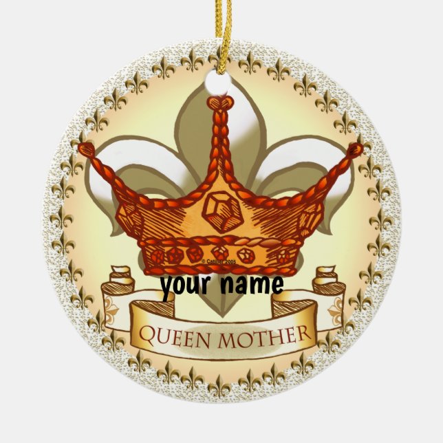 Royal Queen Mother  Ceramic Ornament (Front)