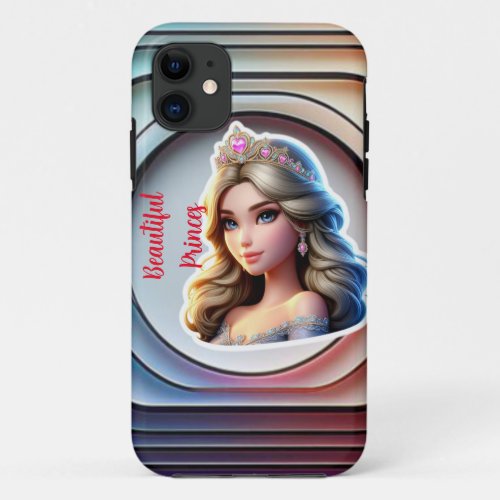 Royal Radiance Princess Design iPhone Case with 