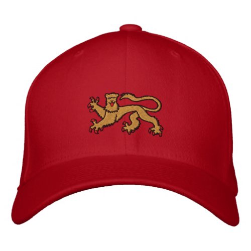 Royal rampant lion embroidered cap