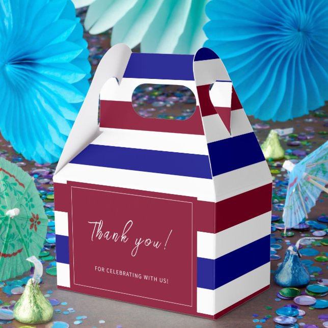 Royal Red and Blue Wedding Theme Favor Boxes (Party)