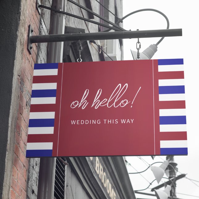 Royal Red and Blue Wedding Theme Welcome sign (Try out this welcome board on your event to greet your guests)