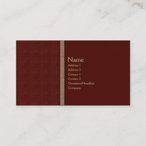 Customizable Royal Red Business Card