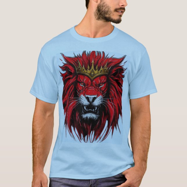 Royal Red Lion T-Shirt - King of the Jungle Artwor (Front)
