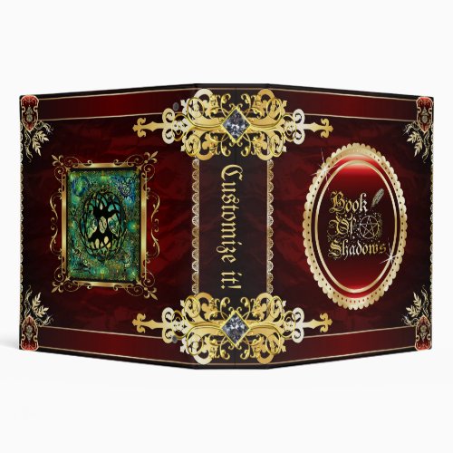 Royal Red Medieval Witchcraft Book Of Shadows 3 Ring Binder