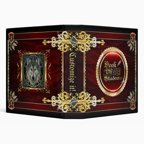 Royal Red Medieval Witchcraft Book Of Shadows 3 Ring Binder