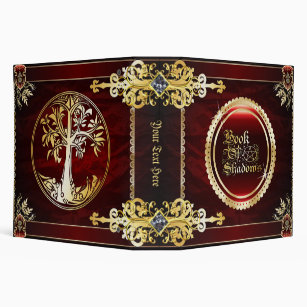 🔮Royal Red Medieval Witchcraft Book Of Shadows 3 Ring Binder