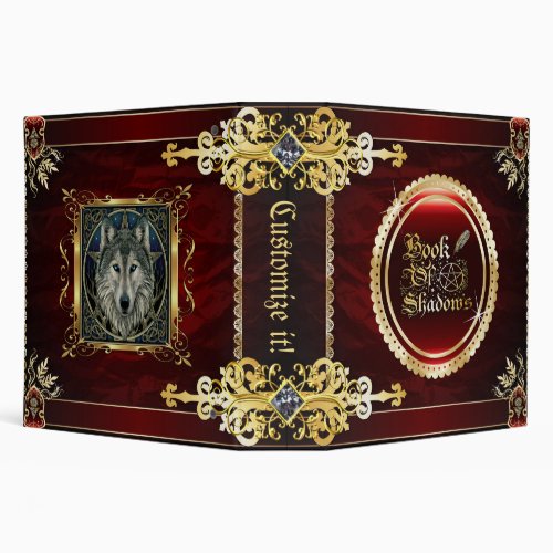 Royal Red Medieval Witchcraft Book Of Shadows 3 Ring Binder