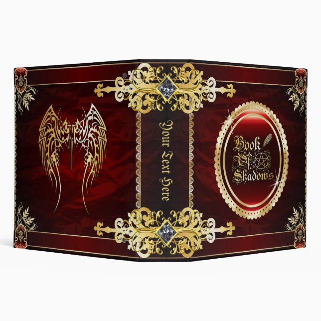 Royal Red Medieval Witchcraft Book Of Shadows Binder (Background)