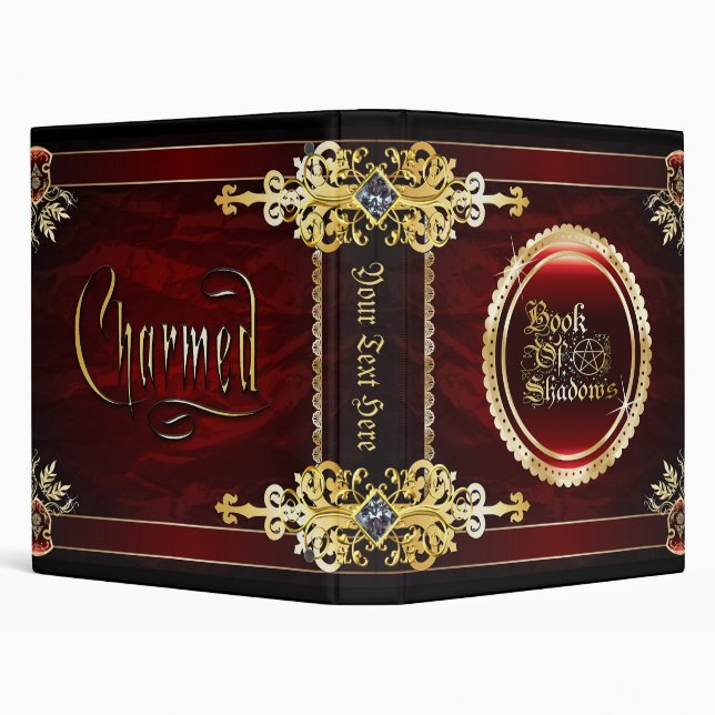 Royal Red Medieval Witchcraft Book Of Shadows Binder (Background)