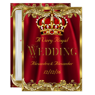 red and gold wedding invitations zazzle