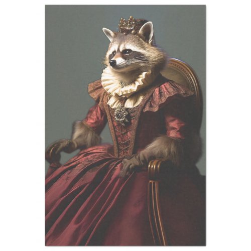 Royal Regal Queen Raccoon 2 Decoupage Tissue Paper