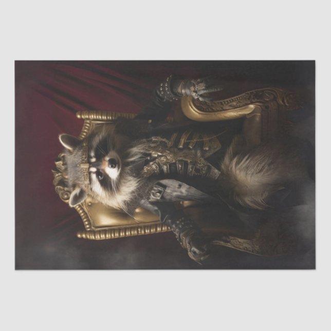 Royal Regal Raccoon King Decoupage Tissue Paper (Front)