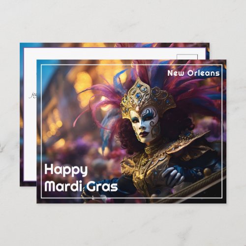 Royal Regalia Mardi Gras Extravaganza Postcard