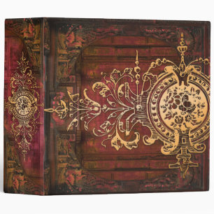 Royal Relic Mahogany and Gold Ancient Tome 3 Ring Binder