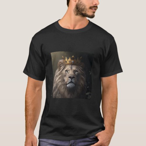 Royal Roar Lion with Crown T_Shirt