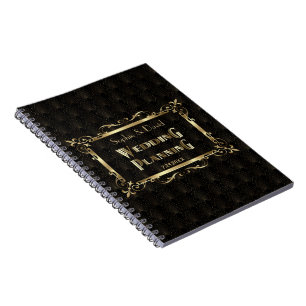 Royal Roaring 20s Gold Art Deco Wedding Planner Notebook